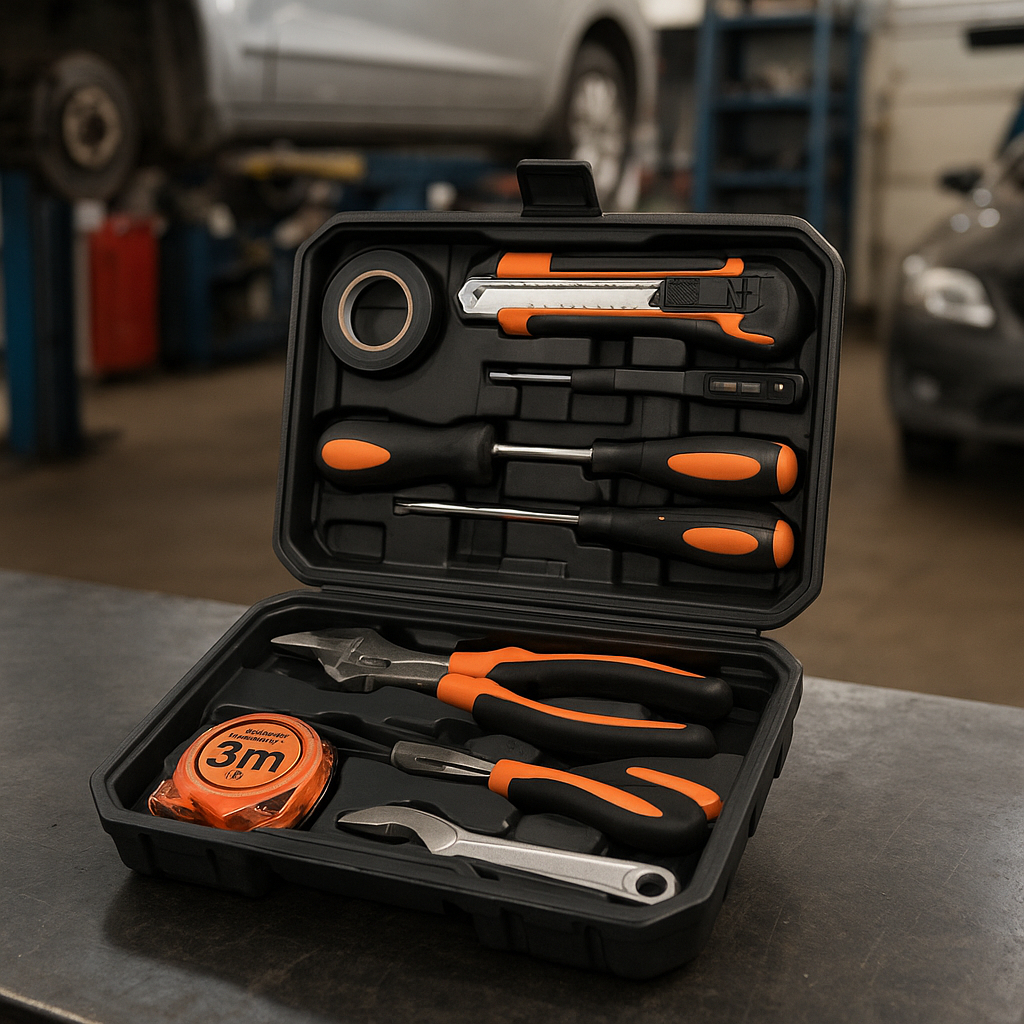 Super Kit Ferramentas Maleta Com 8 Peças Chave Inglesa E Alicate
