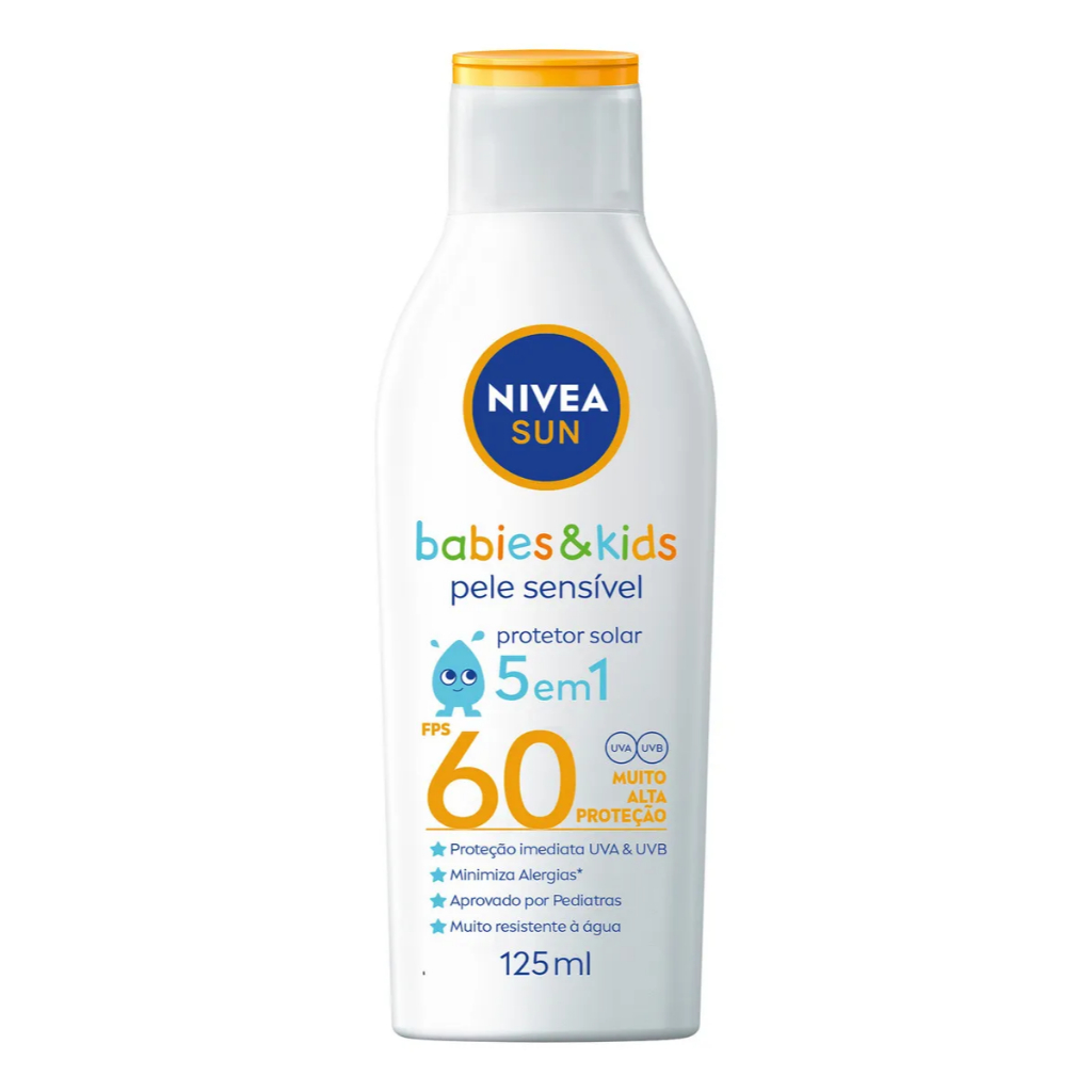 NIVEA SUN Protetor Solar Infantil Kids & Babies Pele Sensível FPS 60 ...
