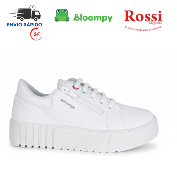 ヘルニア BLOOM Tênis Infantil Feminino Confortável Zíper Dia a Dia Bloompy Atenas