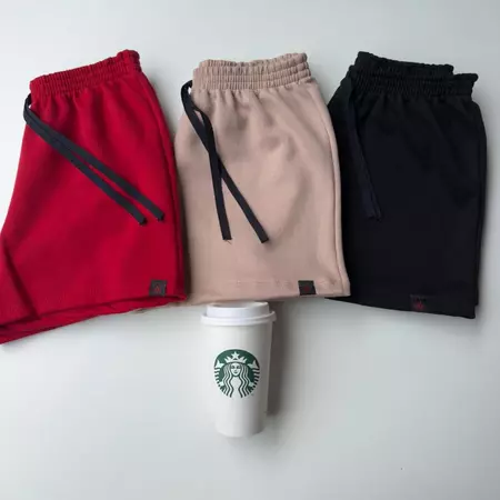 Kit com 3 shorts feminino básico de moletom