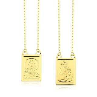 Escapulário de Ouro 18k medalha grande 10 x 14mm e 3.30 gramas em Oferta na Shopee