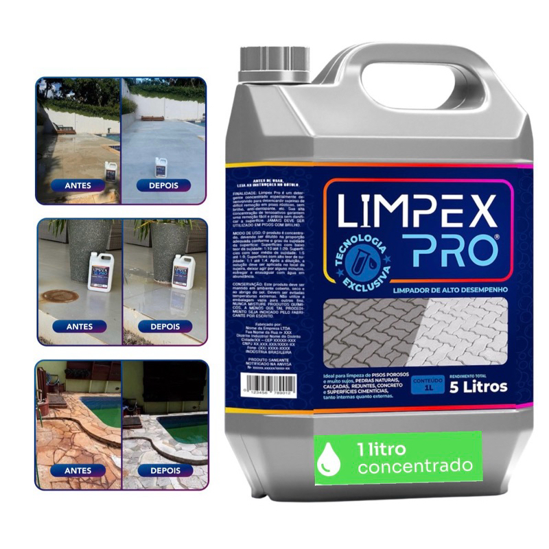 limpa piso encardido limpex pro renove manchas 1L super concentrado ...