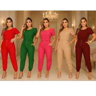 Conjunto Alfaiataria Feminino Calça E Blusa Linho Elegante - Trabalho - Passeio