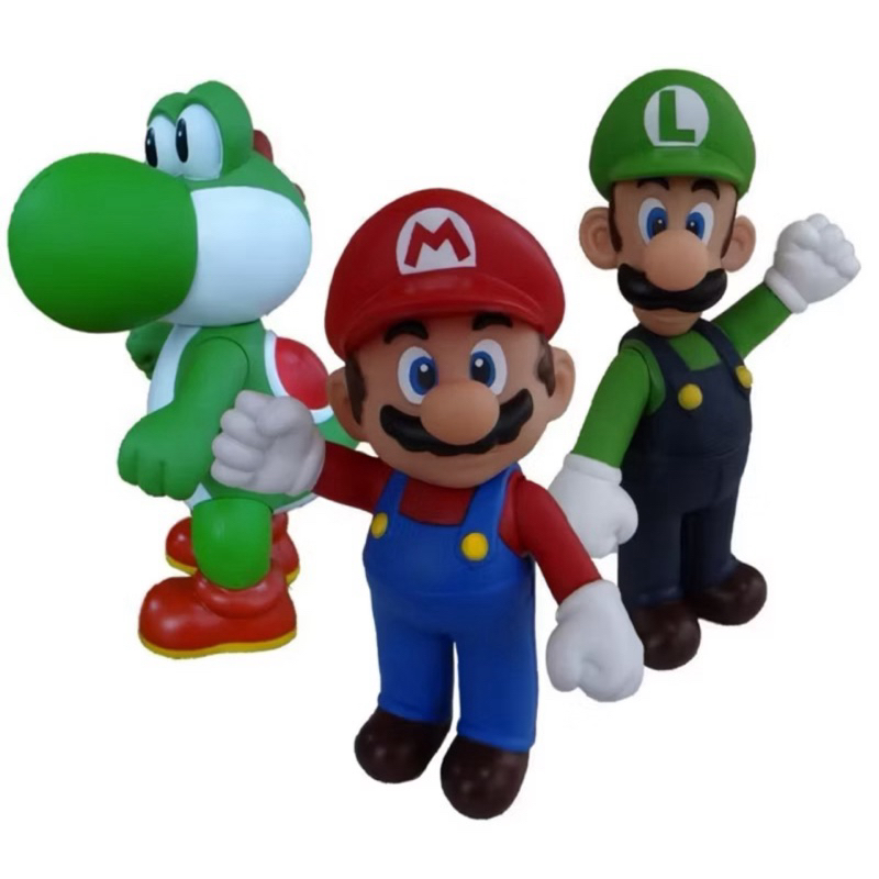 Super Mario, Luigi e Yoshi - kit com 3 bonecos grandes em Oferta na Shopee