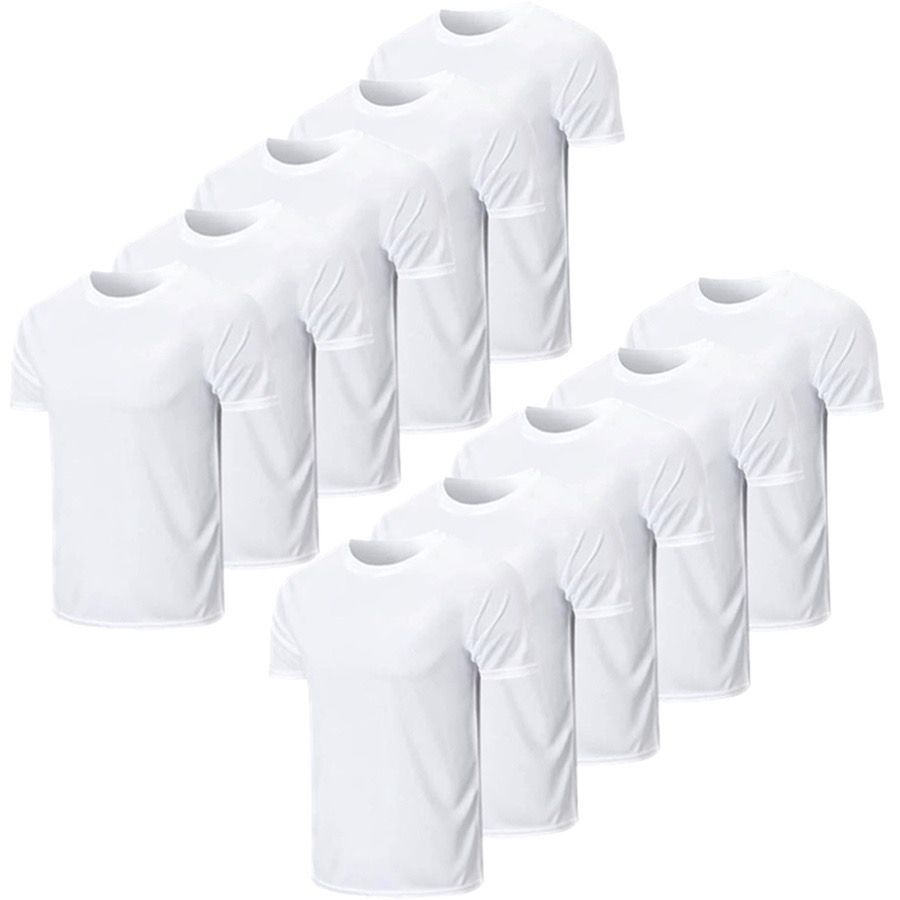 Kit 10 Camisetas Premium 100% Poliéster – Básicas Casuais | Não Amassam ...