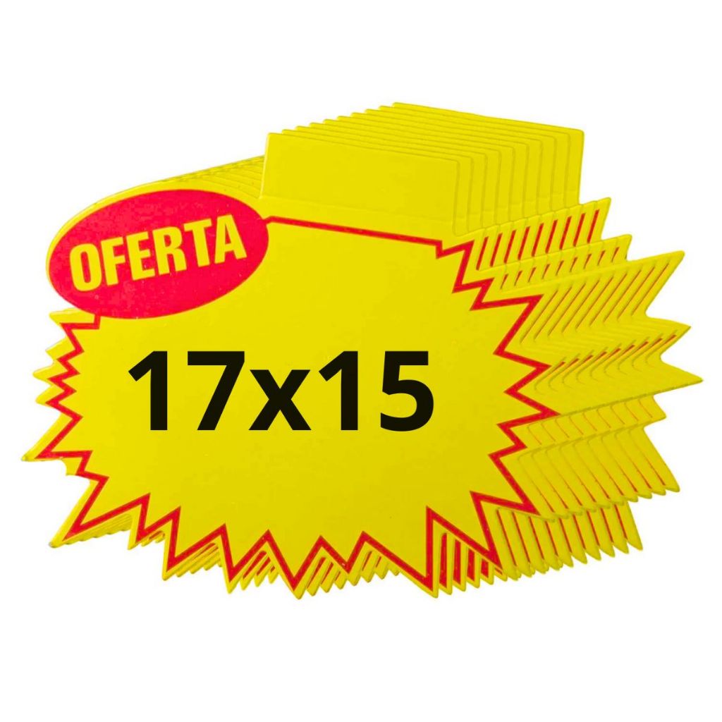 Placa DePreçoSplash Pequeno Pacote Com 10 Unidades