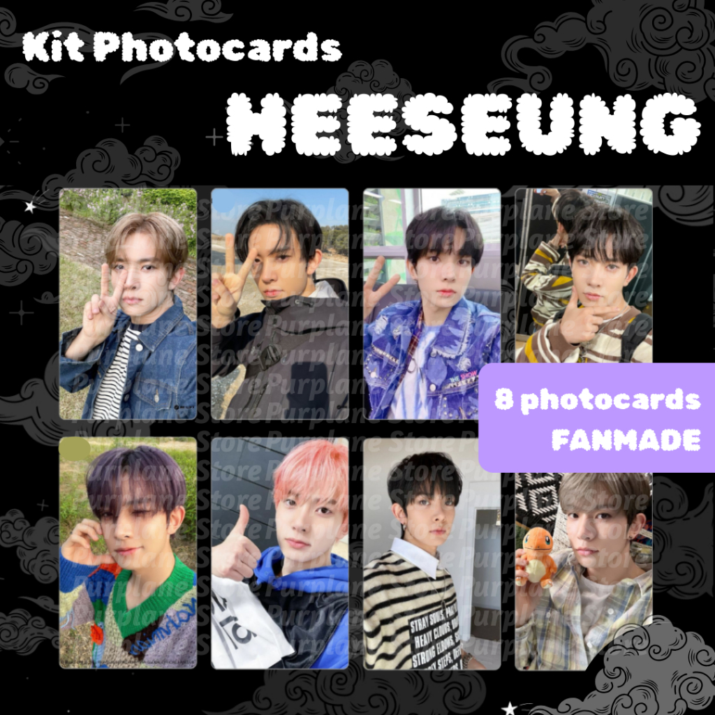 ENHYPEN heeseung ヒスントレカ photo cards Heeseung Selca Photocards Kpop Fanmade Enhypen | Shopee Brasil