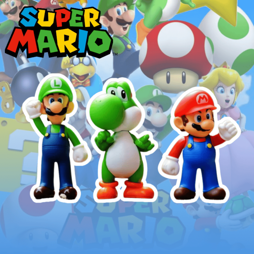 Boneco Super Mario Figure de Ação Bonecos de Ação Mario  Decoração Miniatura Action Figure em Oferta na Shopee