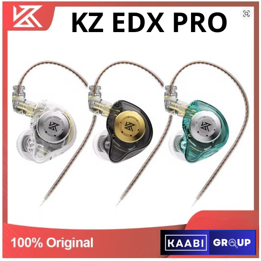 KZ EDX PRO Fones de ouvido com fio metal graves com e sem microfone cancelamento ruído