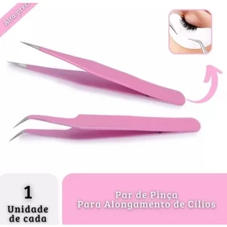 ANA1108 KIT 2 unidades Pinça Curva De Precisão Para Alongamento Cílios Extensão em Oferta na Shopee