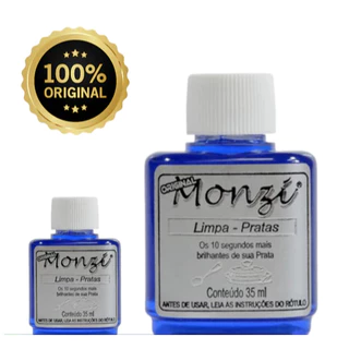 Limpa Jóias Prata Monzi 35ml 1 á 4 Unidades Original Azul em Oferta na Shopee