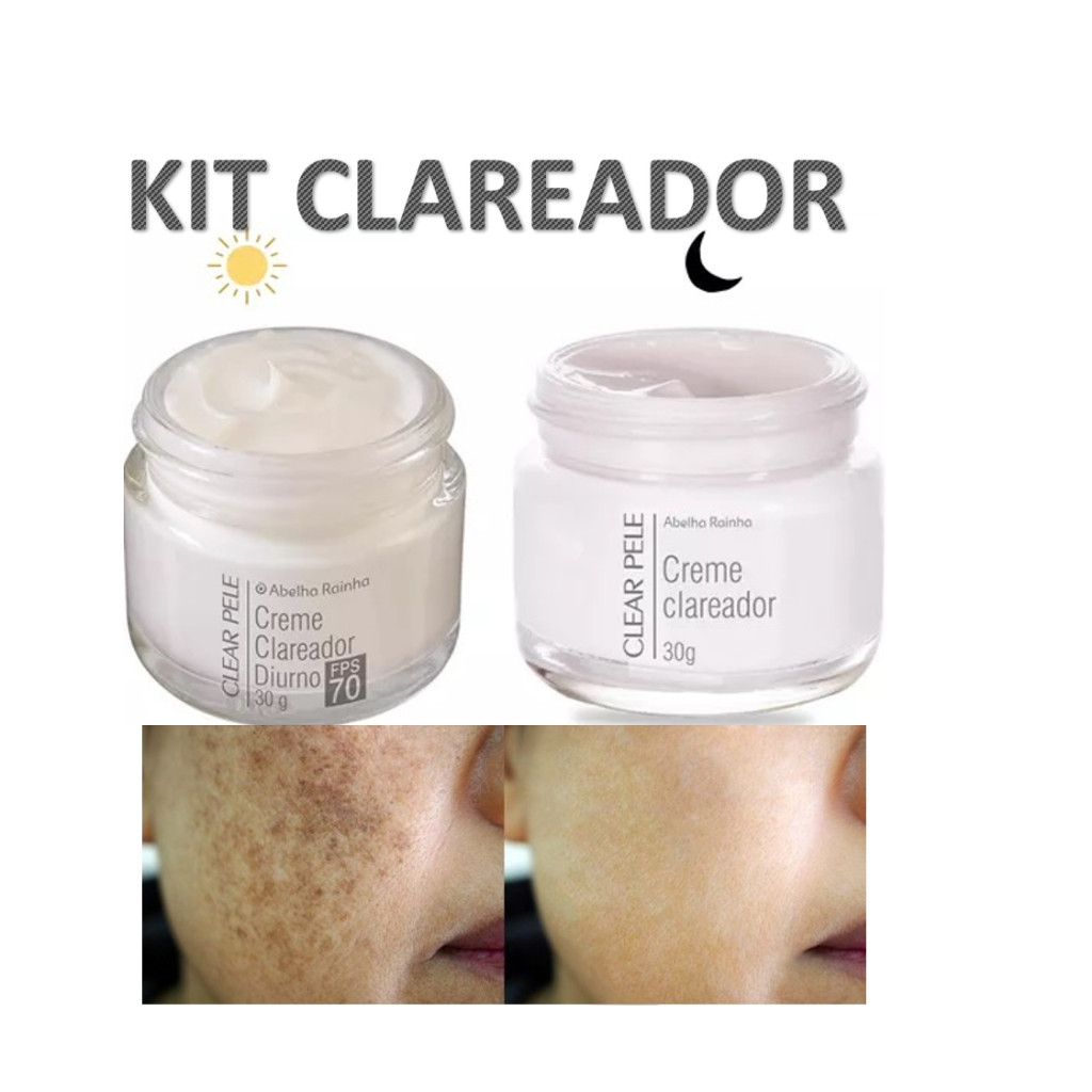 Creme Clareador Com FPS 15 – 30g +Creme Clareador Noite- 30g