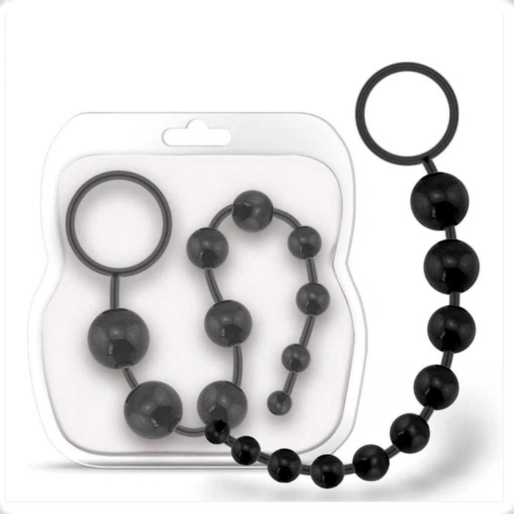 Plug Anal Bolinhas Silicone - Preto, mais brinde.