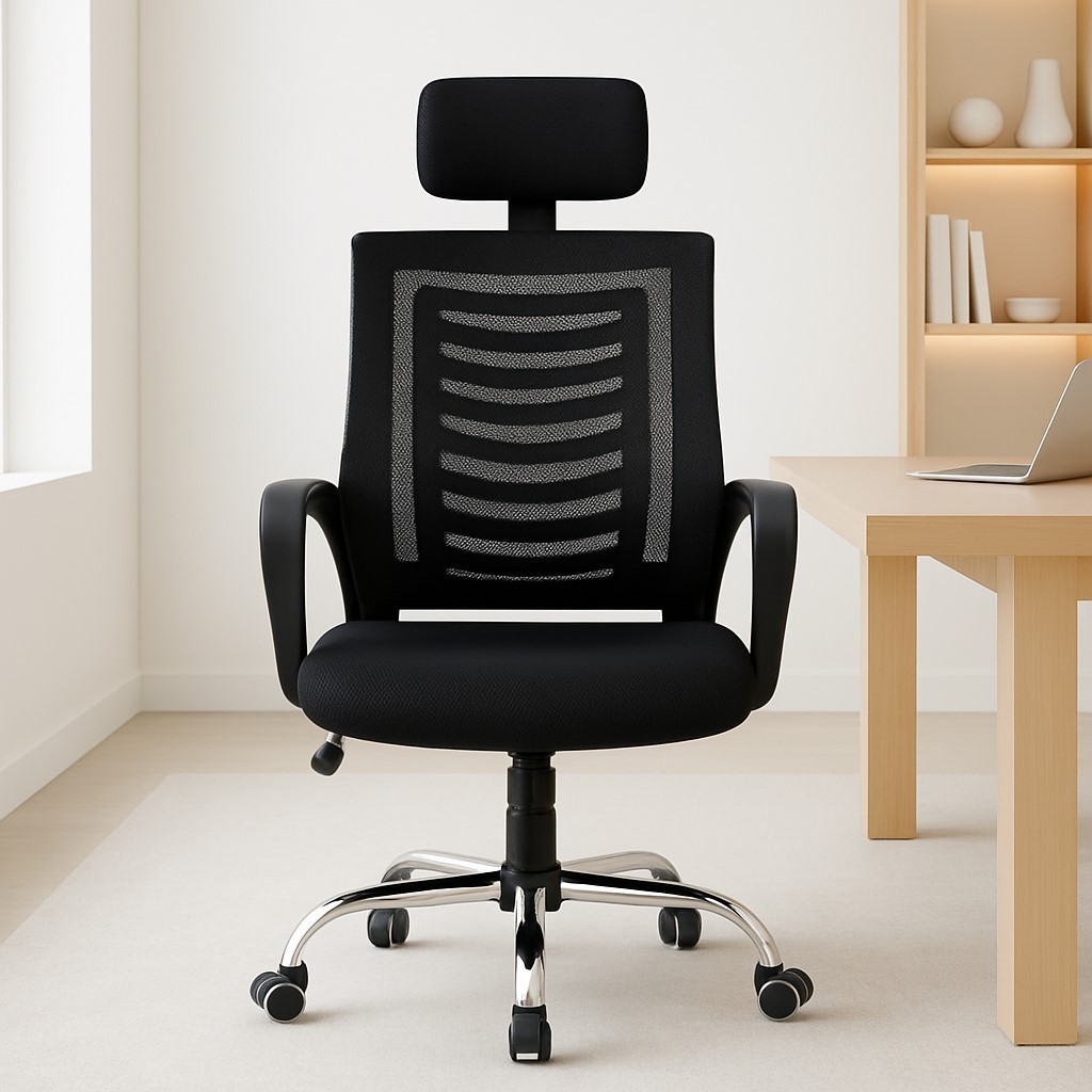 Cadeira de Escritório para Escritório Ergonômica com Encosto para Cabeça Presidente