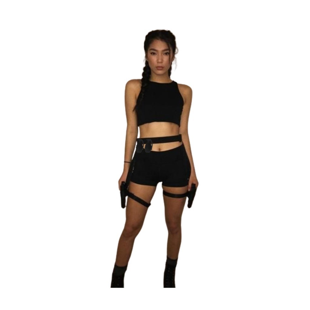 Kit Para Fantasia Lara Croft Tomb Raider Coldre Arma Granada | Shopee ...