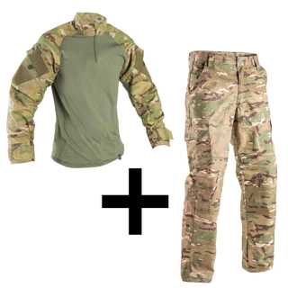 Farda Masculina Ripstop Calça e Camisa Combat Camuflada Multicam