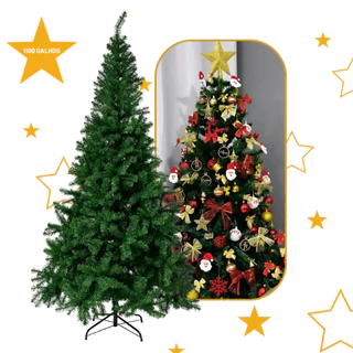 Arvore de Natal Pinheiro Tradicional 1,5m 1,8m 2,1m 400 800 1000 Galhos Ajustável Hastes Flexíveis Decoração de Natal