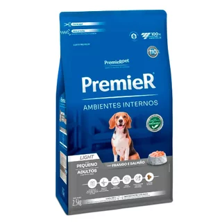 Ração Premier Pet Ambientes Internos Light para Cães Adultos de Raças Pequenas 2,5kg em Oferta na Shopee