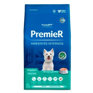 Ração Premier para Cães Ambientes Internos Adultos Raças Pequenas Frango e Salmão 12 kg em Oferta na Shopee