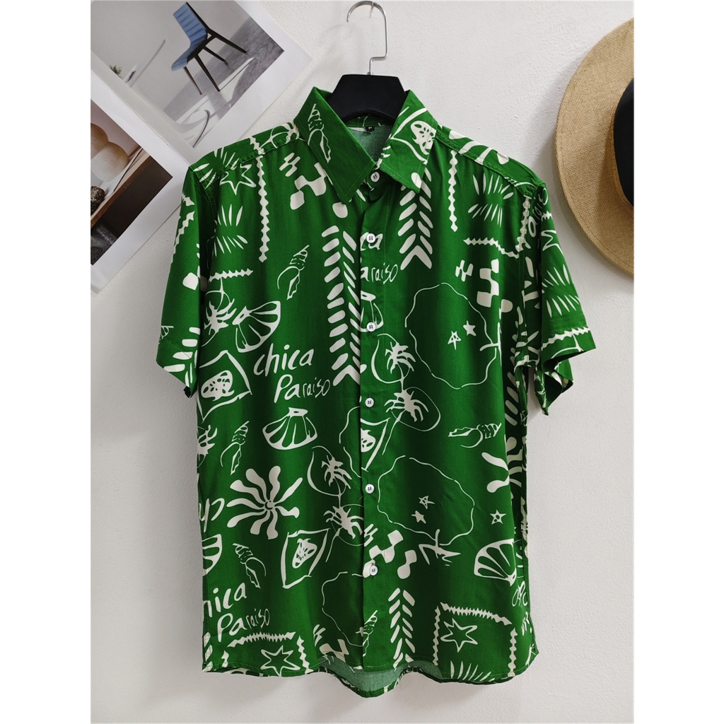 Camisas Social Floridas Masculinas Confortável Havaiana Estampadas 100% VISCOSE encolhe um pouquinho