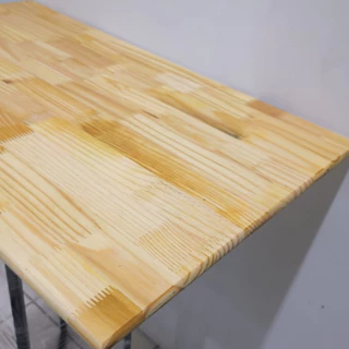 Tampo de mesa 120x70cm Tabua Madeira Pinus Natural com Borda Boleada