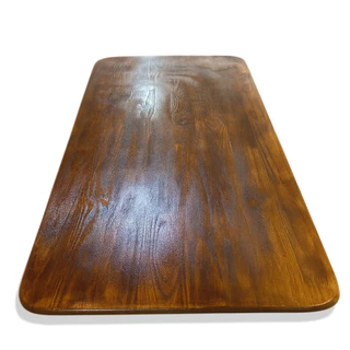 Tampo Pinus Nozes 110x70cm 15mm Envernizado - Móveis Sob Medida | Estante Mesa Criativa - Quinas arredondadas