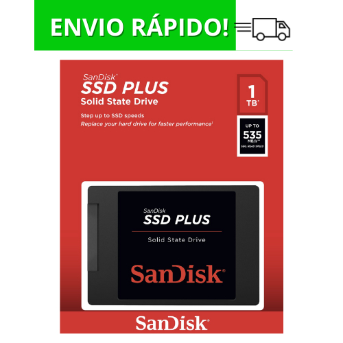 SSD Sandisk Plus 1TB /480GB/240GB Sata Interno e Case HD Externo