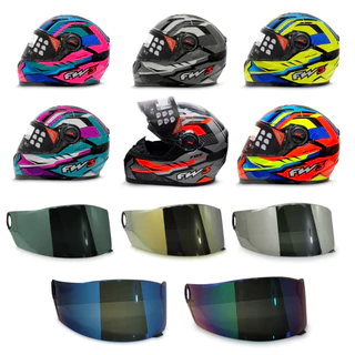 Capacete Moto Fechado com Narigueira Fw3 Modelo Gtx Fox + Viseira Adicional em Oferta na Shopee