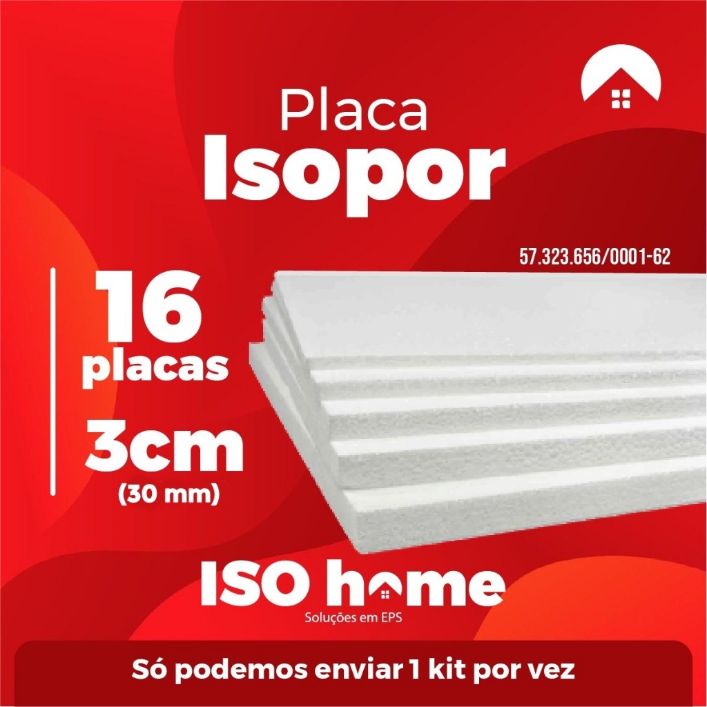 16 Placas de Isopor Antichamas com 3 cm (30 mm)de espessura - para ...