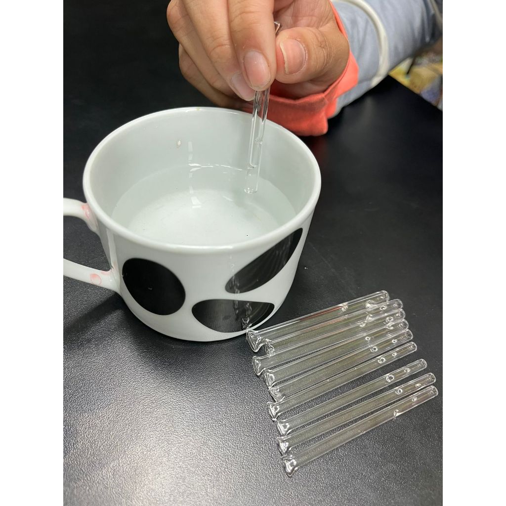 Kit com 10 und Colherzinhas de vidro para mexer Chá ou Café