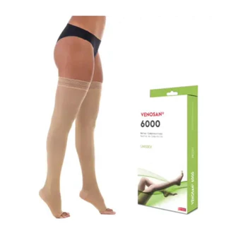 Meia Venosan 6000, 20-30 mmHg, 7/8 Meia Coxa Cor: Bege