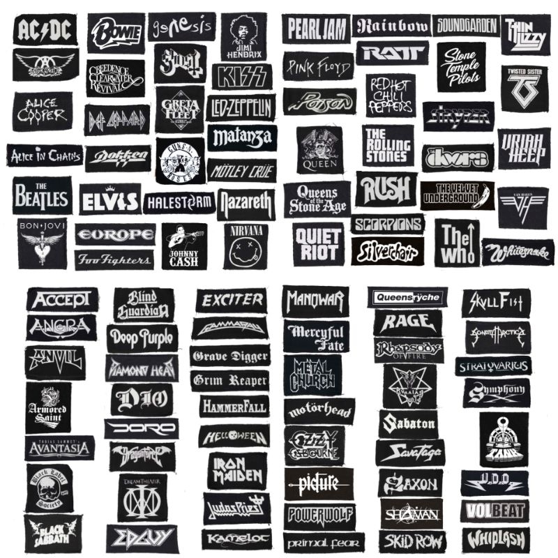 Kit Patch do Catálogo ou Esgotado - Thrash, Black, Heavy Metal, Rock e ...