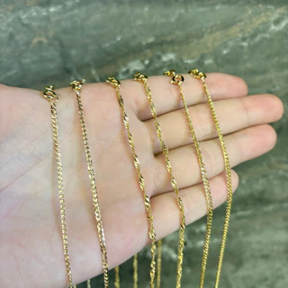 Corrente Masculina de Ouro Grumet 2mm Banhada a Ouro 18k Varios Modelos 50cm 60cm 70cm em Oferta na Shopee