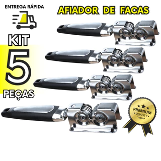 Kit 5 Amolador Afiador Profissional Cozinha Churrasco Inox Ferramenta Essencial Facas Canivetes em Oferta na Shopee