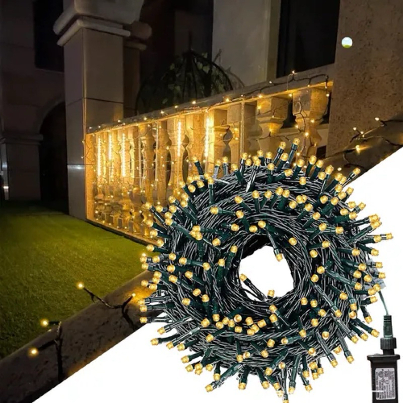 Cordão Pisca Strobo 500/1000 LED 50m e 80m para Área Externa