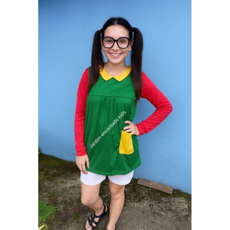 fantasia adulto completo da Chiquinha da turma do chaves pronta entrega ...