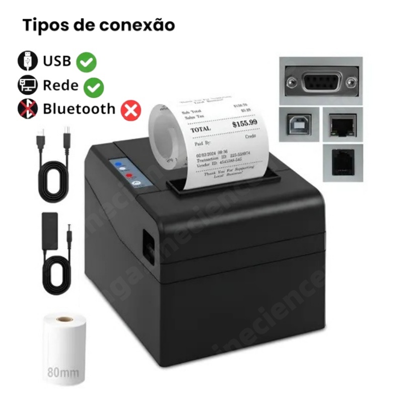 Impressora Térmicas Monocromática 80mm Full Guilhotina