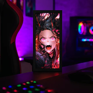 Luminária Gamer de Anime Geek Exclusiva Demon Slayer Nezuko Kamado De Led Bivolt Para Setup Gamer