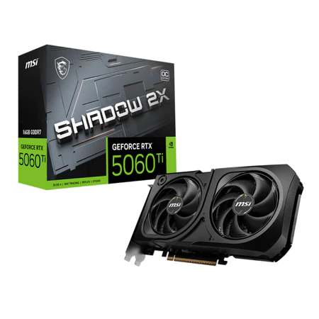 Placa de Vídeo MSI Nvidia GeForce RTX 5060 TI Shadow 2X OC Edition 16GB GDDR7 128 bits - 912-V535-029