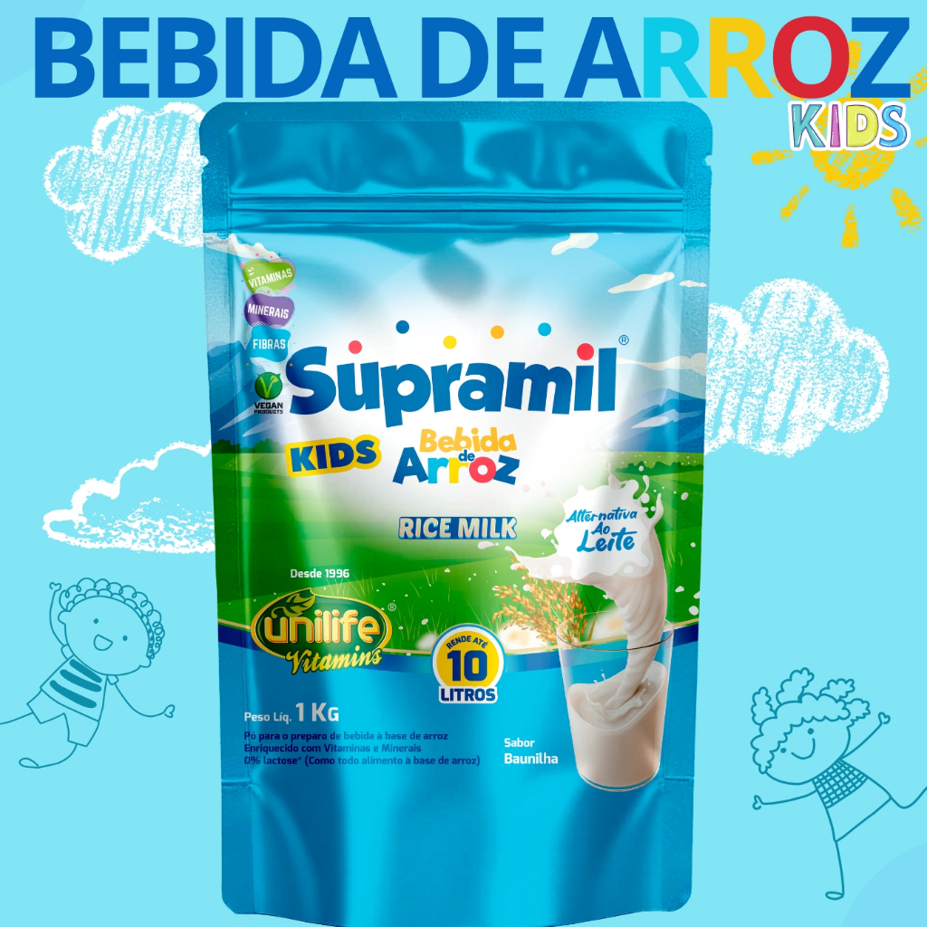 Bebida De Arroz Rice Milk Kids 1kg 10l Baunilha - Unilife | Shopee Brasil