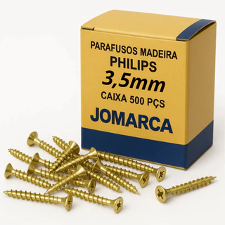 500 Parafusos 3,5 x tamanhos 16 | 20 | 25 | 30 | 40mm Madeira Philips Chipboard Flangeada MDF Cabeça Chata Bicromatizado