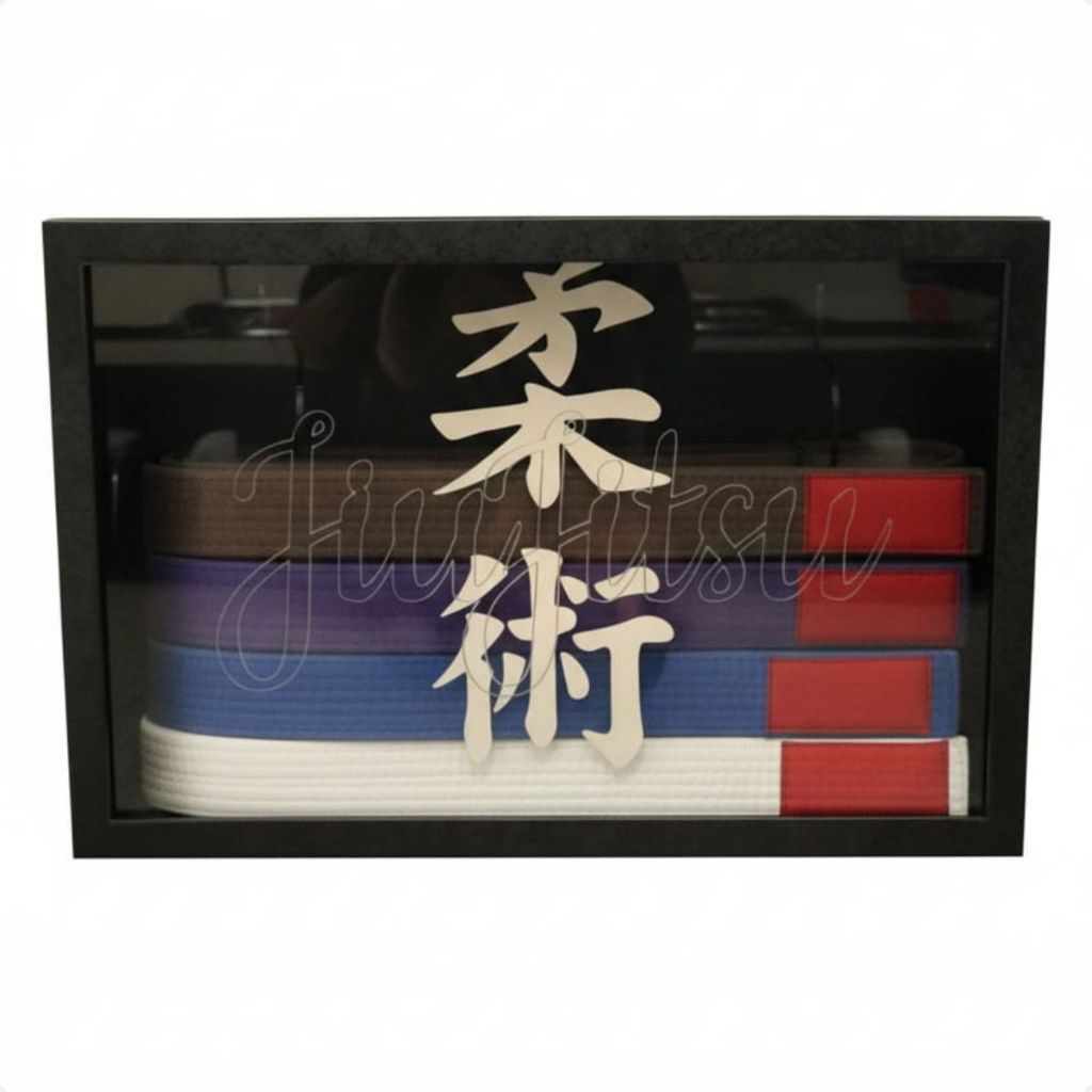 Quadro Porta Faixas Jiu-jitsu Com Acrílico Preto 1297 | Shopee Brasil
