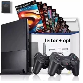 Playstation 2 c/ leitor + sistema opl (+ de 6000 jogos)+dvd