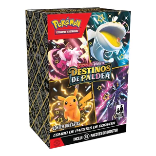 Pokémon TCG - Combo Booster Destinos De Paldea - Combo De 18 Pacotes De Booster - Português - Copag
