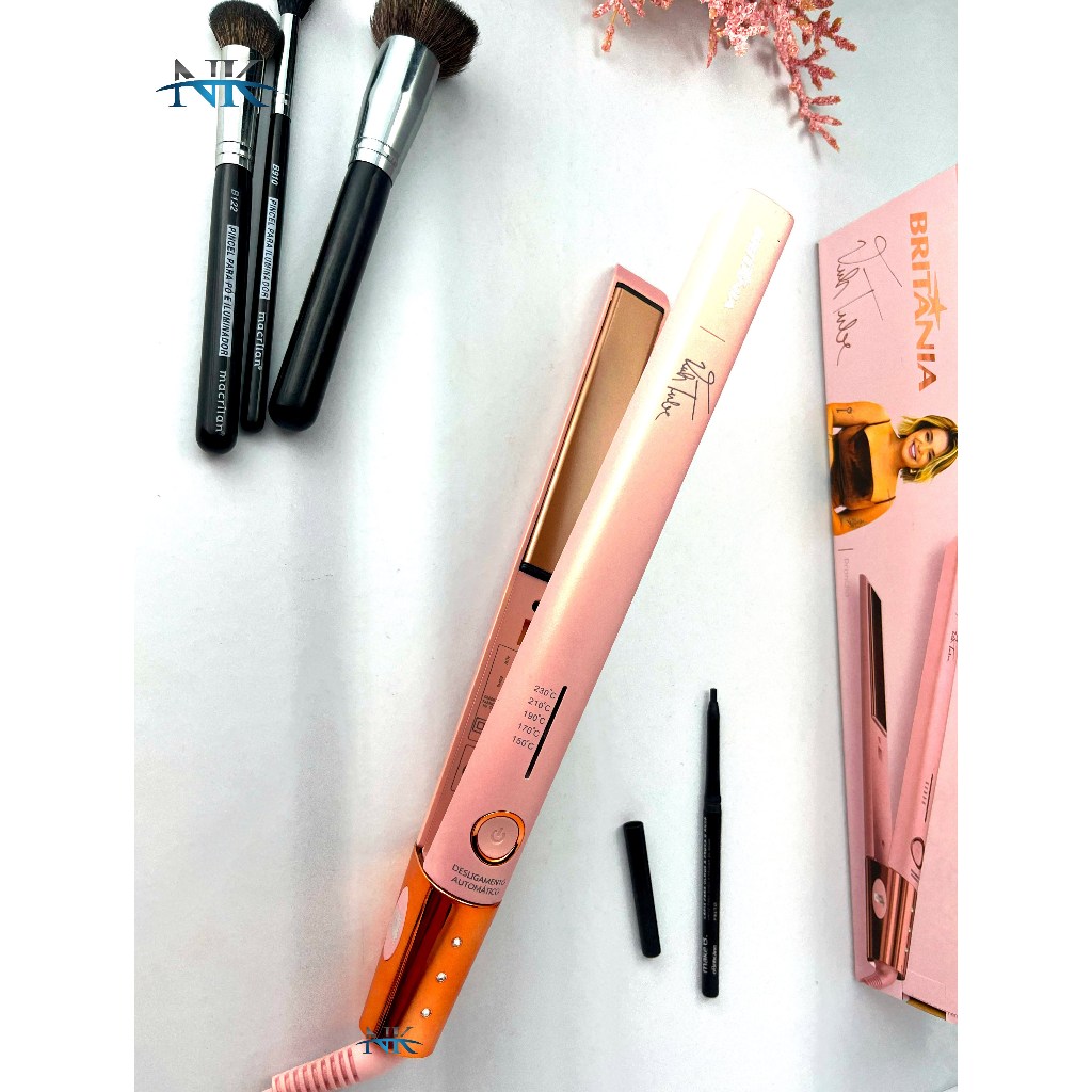 Prancha De Cabelo Britania Titanium Profissional Salão Ion 450f