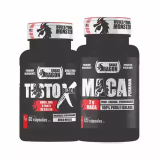 Kit Maca Peruana Black 120 + Testo X Black 60 - Snake Dragon