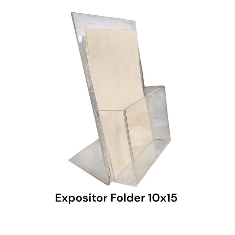 EXPOSITOR FOLDER FOLHETO 10x15 DE MESA ACRILICO. | Shopee Brasil