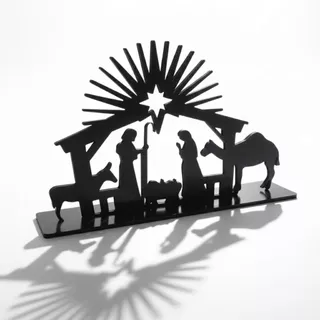 Kit Presépio de Natal Decoração Enfeite de Mesa Em MDF