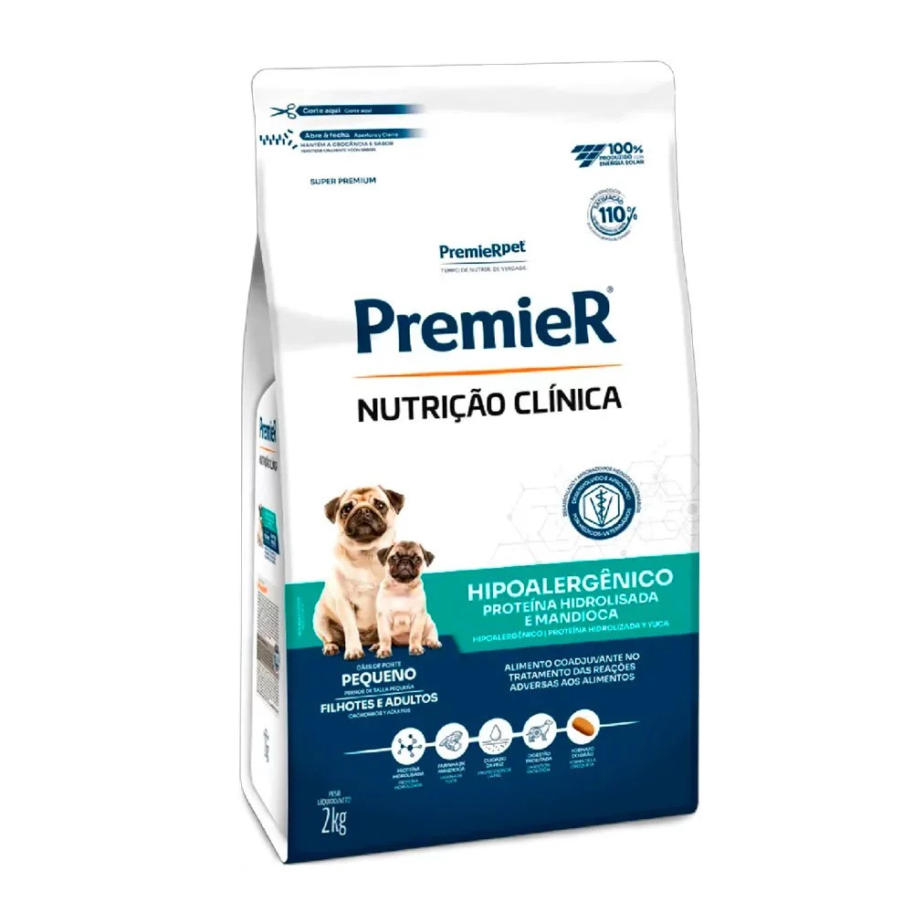 Imagem do produto Ração Premier Nutrição Clínica Hipoalergênico para Cães de Pequeno Porte  2kg no catálogo Master Pet