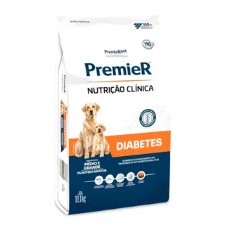 Ração Premier Nutrição Clínica Diabetes Cães Porte Médio e Grande 10,1kg em Oferta na Shopee